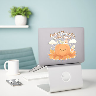 De Schattigee pompoen in de Patch Herfst Design Vi Sticker