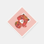 De Schattigee rode panda Servet (Hoek)