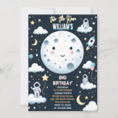 De Schattigee Space Night Sky Two The Moon 2nd Bir Kaart (Voorkant)