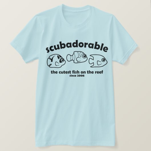 De Schattigee vis op het rif T-shirt (Design voorkant)