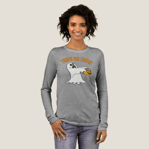 De Schattigste Trick-or-Treat Geest Voor Halloween Tri-Blend Shirt
