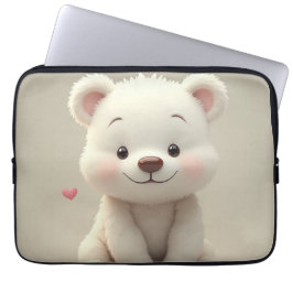 De schattigste witte beren laptophoes 13 inch laptop sleeve