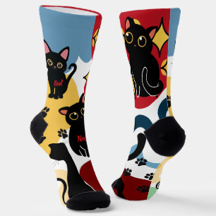 De Schattigste Zwarte Katten Sokken - Zwarte Kat C