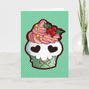 De Schedel Cupcake van de vakantie Feestdagen Kaart