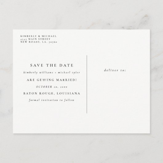 De schedel en de Rozen Halloween sparen de Datum Aankondigingskaart (Achterkant)