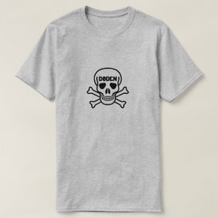 De schedel en de tekst Døden T-shirt