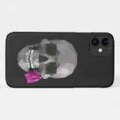 De schedel en een roos Case-Mate iPhone case (Achterkant (horizontaal))