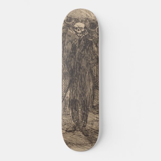 De schedel in de Kroon (door Albert Besnard) Skateboard (Voorkant)