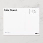 De schedel in de volle maan briefkaart (Achterkant)