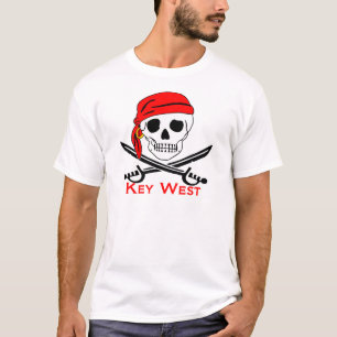 De Schedel Key West van de piraat T-shirt