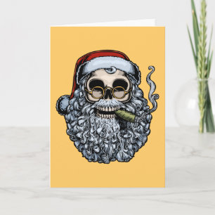 De Schedel van de Kerstman van Smokin Feestdagen Kaart