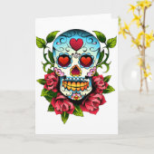 De Schedel van de suiker Kaart (Gele Bloem)