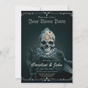 De schedel van de tijd: Romeinse cijfers Kaart