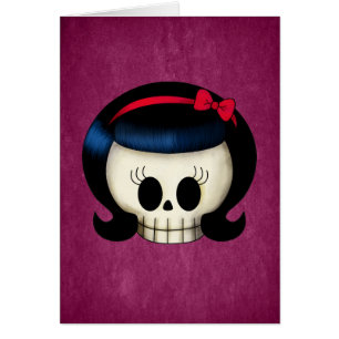 De schedel van Rockabilly Girl