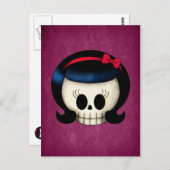 De schedel van Rockabilly Girl Briefkaart (Voorkant / Achterkant)