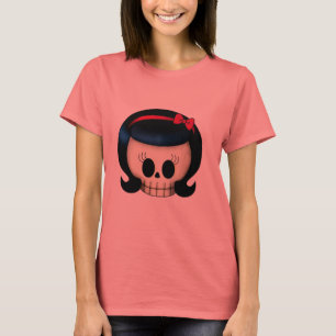 De schedel van Rockabilly Girl T-shirt