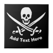 De schedel, zwaard Abstract, Nederlandse kijk, per Tegeltje (Voorkant)