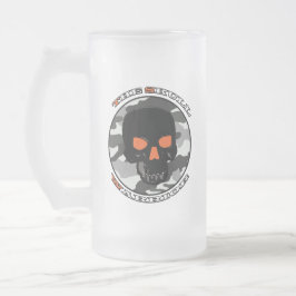 De schedelkrijger matglas bierpul