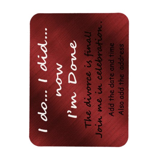 De scheiding is definitief magneet (Verticaal)