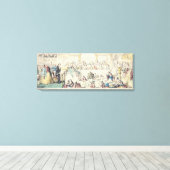 De schending van belofte - cartoon handgekleurde e canvas afdruk (Insitu (Houten vloer))