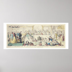 De schending van belofte - cartoon handgekleurde e poster