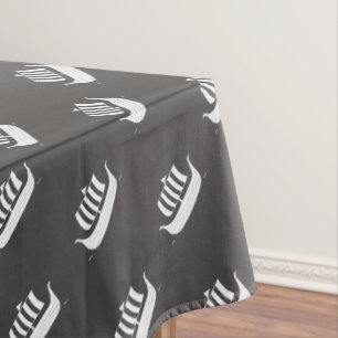 De schepen/de barkasw/custom van achtergrond tafelkleed