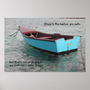 De schepen in de haven zijn veilig, poster