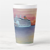 De Schepen van de cruise bieden een Luxurieuze en  Latte Mok (Voorkant)
