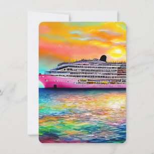 De Schepen van de cruise bieden een Luxurieuze en Notitiekaartje