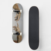 "De schepping van Adam" door Leonardo da Vinci Skateboard (Voorkant)