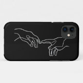 De schepping van Adam handen, Michelangelo Case-Mate iPhone Case (Achterkant (horizontaal))