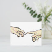 De schepping van Adam Hands Briefkaart (Staand voorkant)