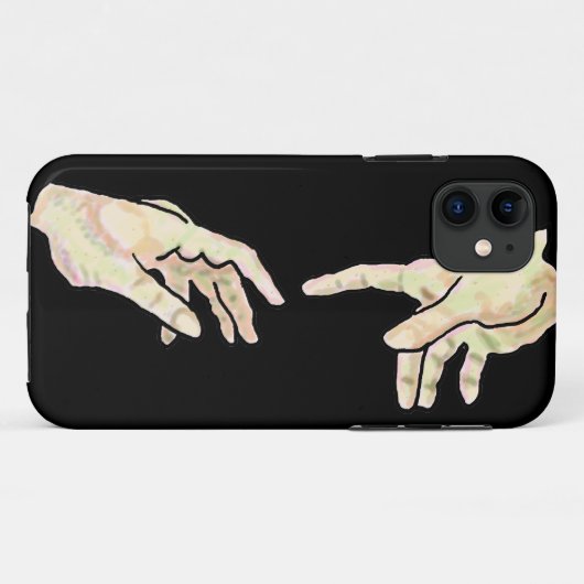 De schepping van Adam Hands Case-Mate iPhone Case (Achterkant (horizontaal))
