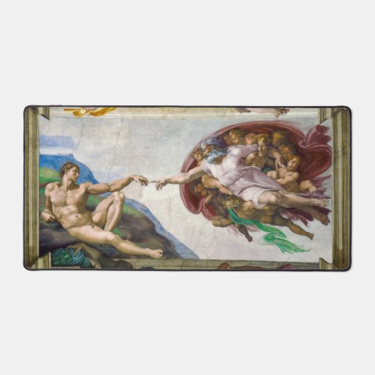 De schepping van Adam | Michelangelo | Bureaumat (Voorkant)