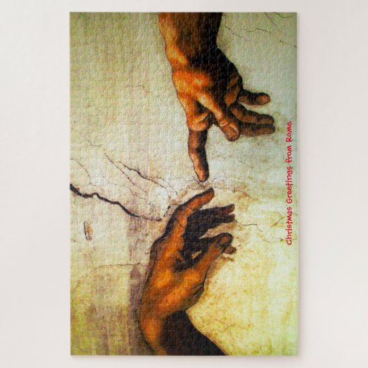 De schepping van Adam-Vaticaan Rome Jigzaag Puzzle Legpuzzel (Verticaal)