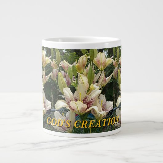 DE SCHEPPING VAN GOD EXTRA GROTE BEKER (Voorkant)