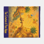 De schepping van Pine Adam - Pineapple Empire Fleece Deken (Voorkant (Horizontaal))