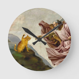 De Schepping van Purrfectie Ronde Klok