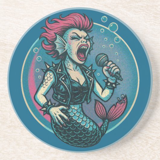 De Schetterende Siren Zandsteen Onderzetter (Voorkant)