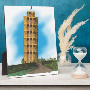 De scheve toren van Pisa, Italië Fotoplaat