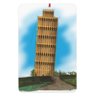 De scheve toren van Pisa, Italië Magneet