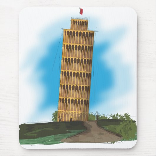 De scheve toren van Pisa Muismat (Voorkant)