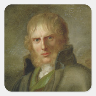 De schilder Caspar David Friedrich Vierkante Sticker