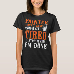 De schilder van de schilder van het huis I houdt n T-shirt