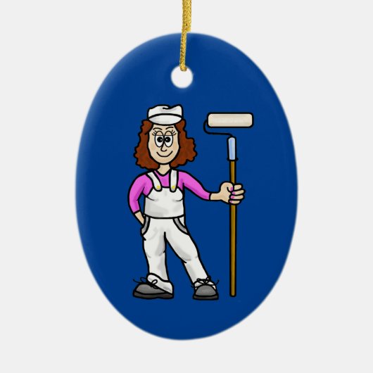 De Schilder van het vrouw met het Ornament van de  (Voorkant)