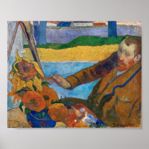 De schilder van zonnebloemen Paul Gauguin Poster