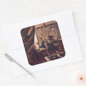 De schilderkunst van Johannes Vermeer Vierkante Sticker (Envelop)