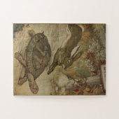De schildpad en de haas race legpuzzel (Horizontaal)