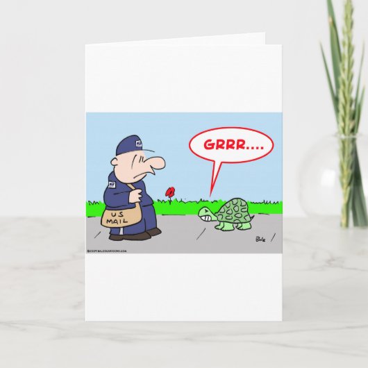 DE SCHILDPAD GRRR VAN DE BRIEVENBESTELLER KAART (Voorkant)