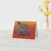 De Schildpad van de doos, schildpad Kaart (Gele Bloem)